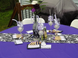 The table set up